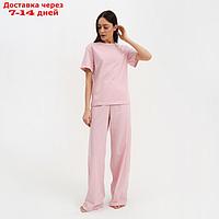 Пижама женская (футболка и брюки) KAFTAN "Basic" размер 48-50, цвет розовый