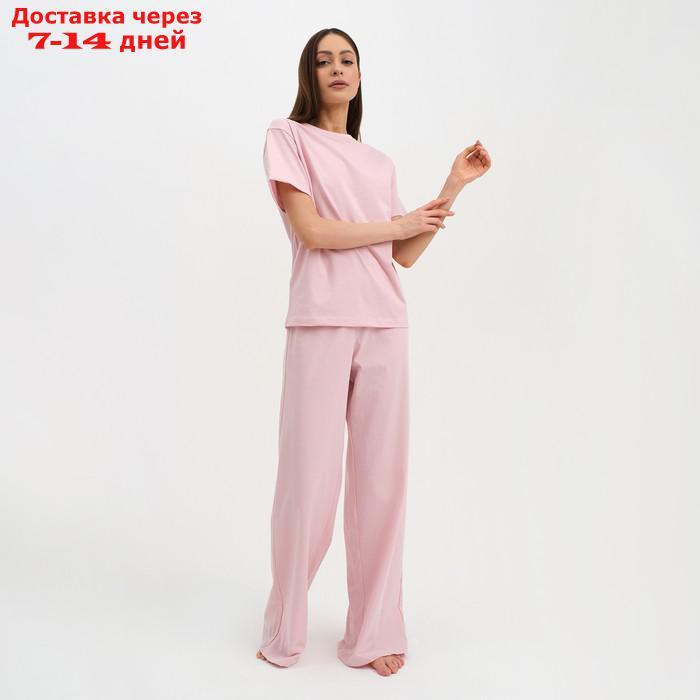 Пижама женская (футболка и брюки) KAFTAN "Basic" размер 48-50, цвет розовый - фото 4 - id-p227119168