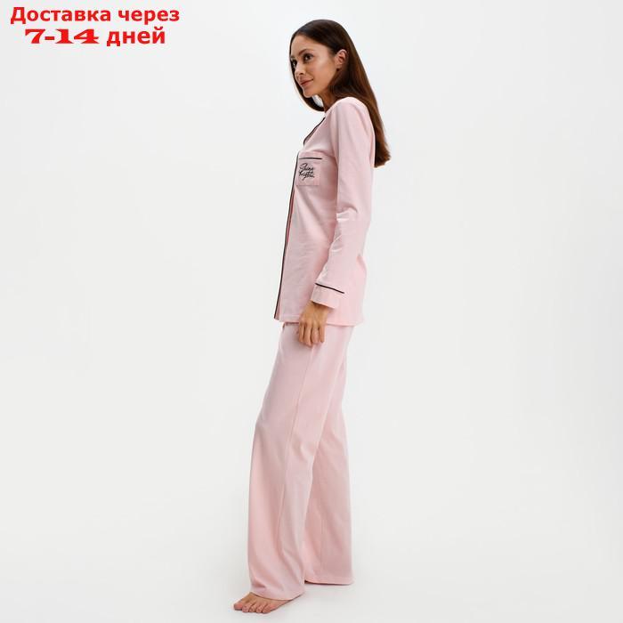 Пижама женская (рубашка и брюки) KAFTAN Shine р. 40-42, розовый - фото 3 - id-p227119170