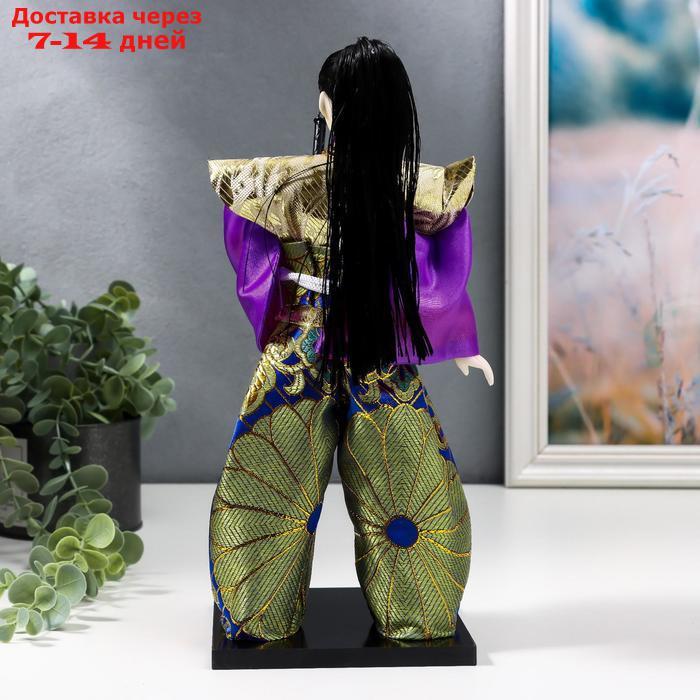 Кукла коллекционная "Самурай в золотом кимоно с мечом" 30х12,5х12,5 см - фото 4 - id-p227098172