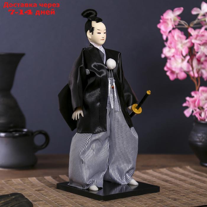 Кукла коллекционная "Самурай с саблей" 30х12,5х12,5 см - фото 2 - id-p227098173