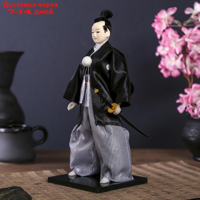 Кукла коллекционная "Самурай с саблей" 30х12,5х12,5 см - фото 3 - id-p227098173