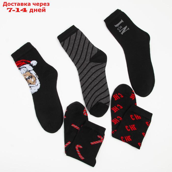 Набор новогодних мужских носков KAFTAN "Мужчина №1" 5 пар, р. 41- - фото 4 - id-p227123992