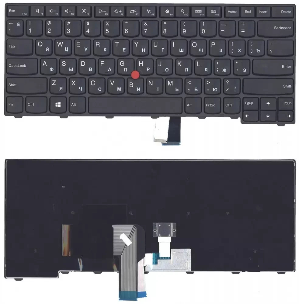Клавиатура для ноутбука Lenovo ThinkPad T440, T440P, T440S, черная с указателем - фото 1 - id-p227179154