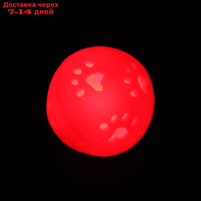 Мячик с лапками светящийся, 7 см, розовый/белый - фото 3 - id-p227115706