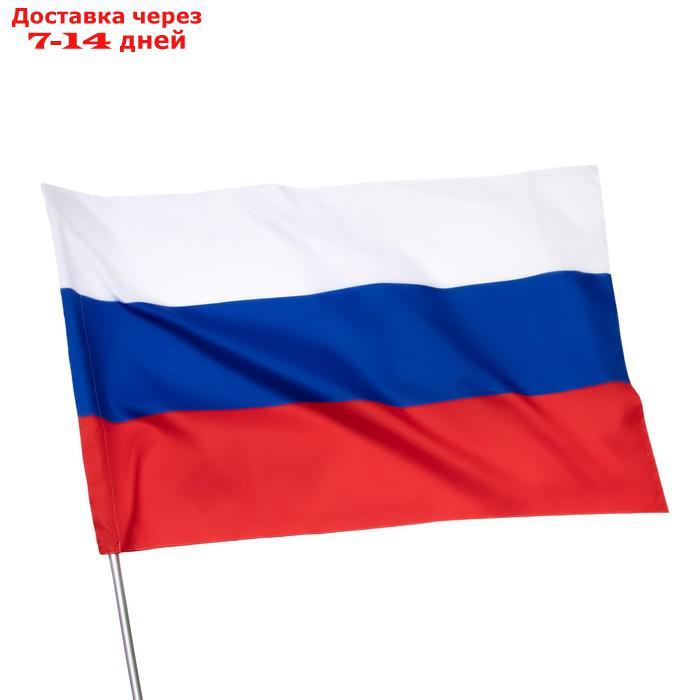 Флаг России, 90 х 135 см, двухсторонний, полиэфирный шелк, без древка - фото 1 - id-p227129958