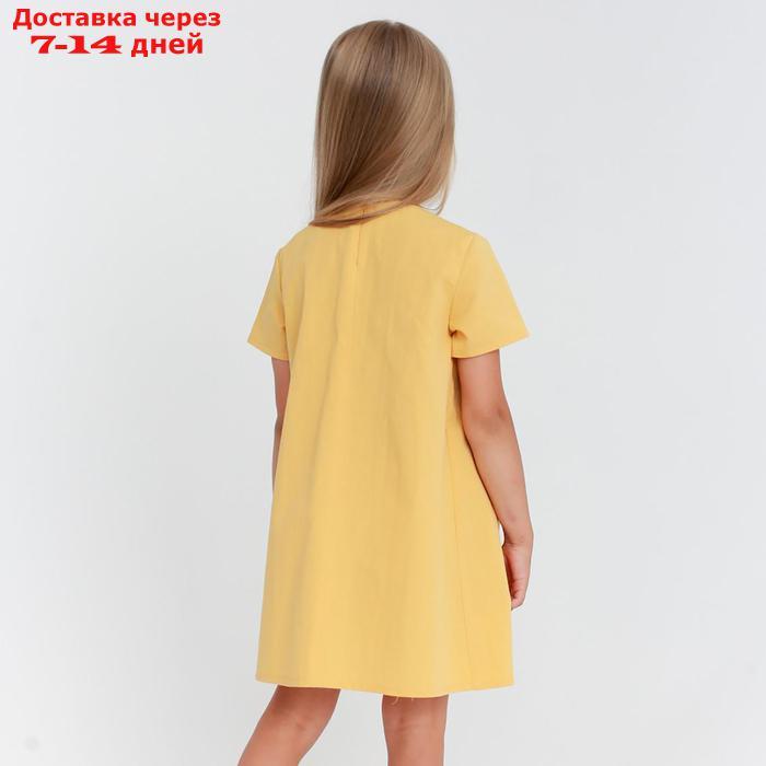 Платье детское с карманом KAFTAN, р. 32 (110-116), желтый - фото 3 - id-p227098190