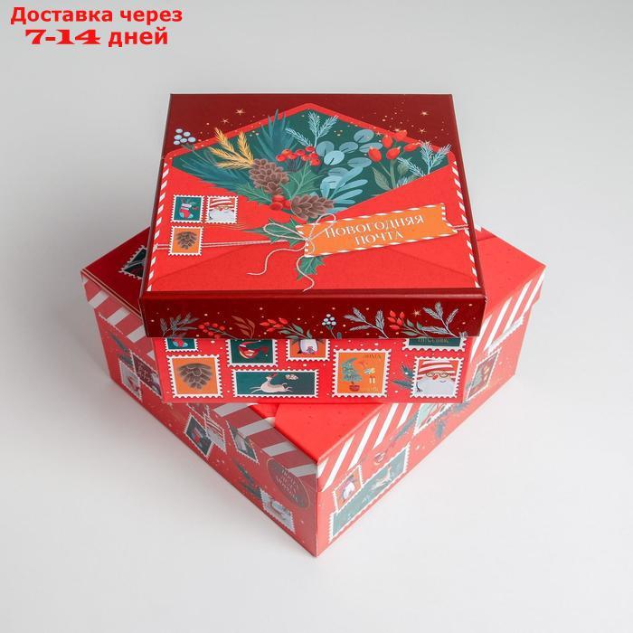 Набор подарочных коробок 5 в 1 "Новогодняя почта", 14 × 14 × 8 - 22 × 22 × 12 см - фото 3 - id-p227101658