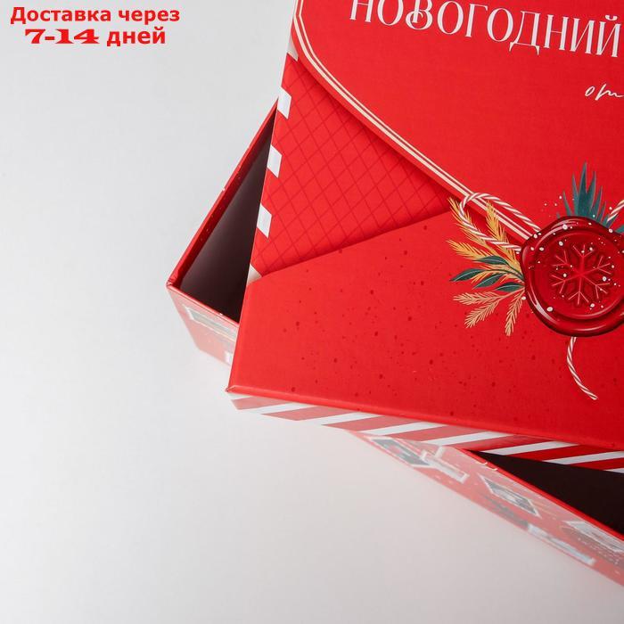 Набор подарочных коробок 5 в 1 "Новогодняя почта", 14 × 14 × 8 - 22 × 22 × 12 см - фото 6 - id-p227101658