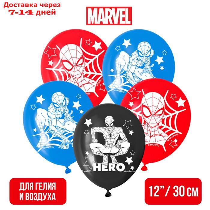 Воздушные шары "Super hero", Человек-паук (набор 25 шт) 12 дюйм - фото 1 - id-p226958892