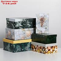 Набор подарочных коробок 6 в 1 "Снежной зимы", 32,5 х 20 х 12,5 - 20 х 12,5 х 7,5 см
