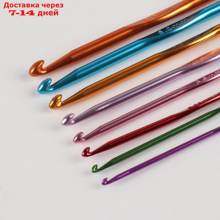Набор крючков для вязания, d = 2-10 мм, 14,5 см, 14 шт, цвет разноцветный - фото 3 - id-p227117993