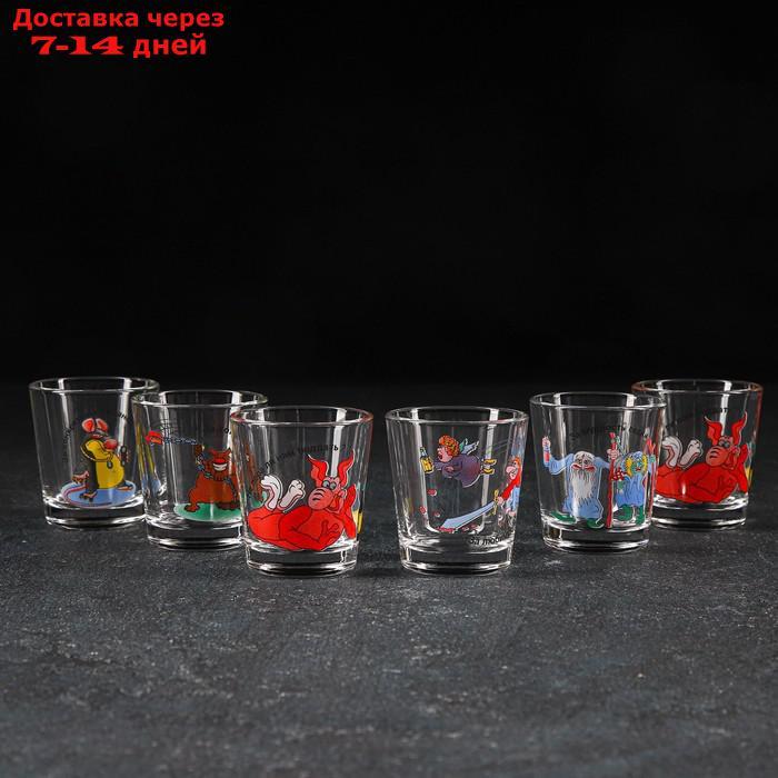 Набор питьевой "Приколы", 7 предметов: графин 500 мл, стопки 50 мл, 6 шт - фото 6 - id-p227130963