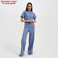 Пижама женская (футболка и брюки) KAFTAN "Basic" размер 40-42, цвет синий