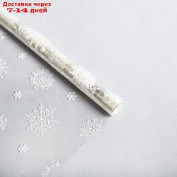 Плёнка глянцевая "Снежинки", белая, 1 × 5.2 м, 200 г