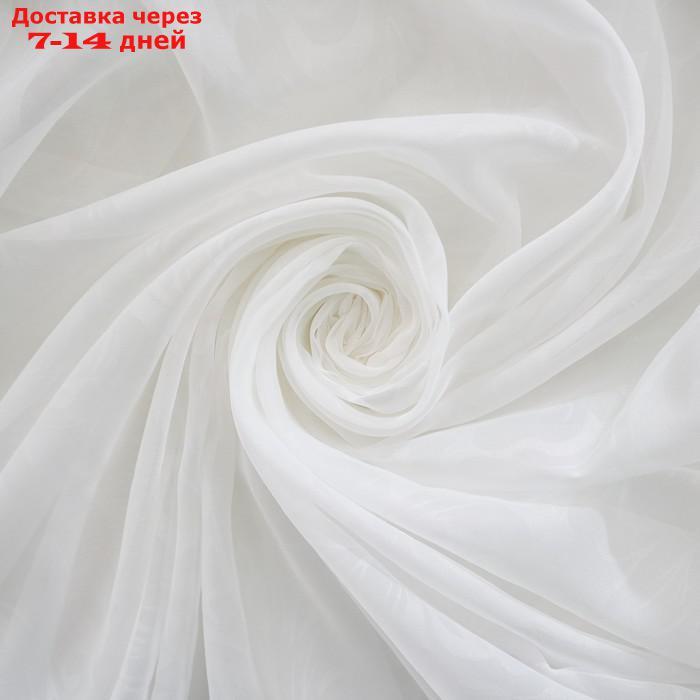 Тюль, размер 200х260 см, тиснение вензель, цвет белый, вуаль - фото 4 - id-p226968148
