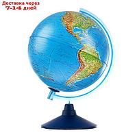 Интерактивный глобус Земли физико-политический, диаметр 250 мм, с подсветкой, с очками