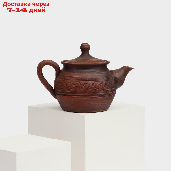 Чайник для заварки "Домашний", декор, красная глина, 0.8 л, - фото 6 - id-p227130968