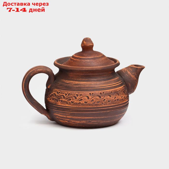 Чайник для заварки "Домашний", декор, красная глина, 0.8 л, - фото 8 - id-p227130968