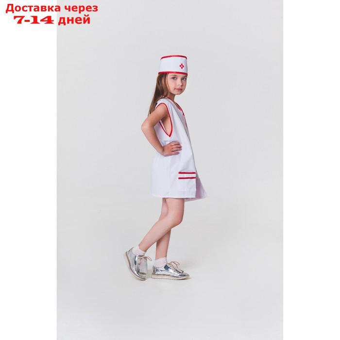 Карнавальный костюм "Медсестра", халат, сумка, повязка на голову, рост 110-122 см, 4-6 лет - фото 6 - id-p226943308