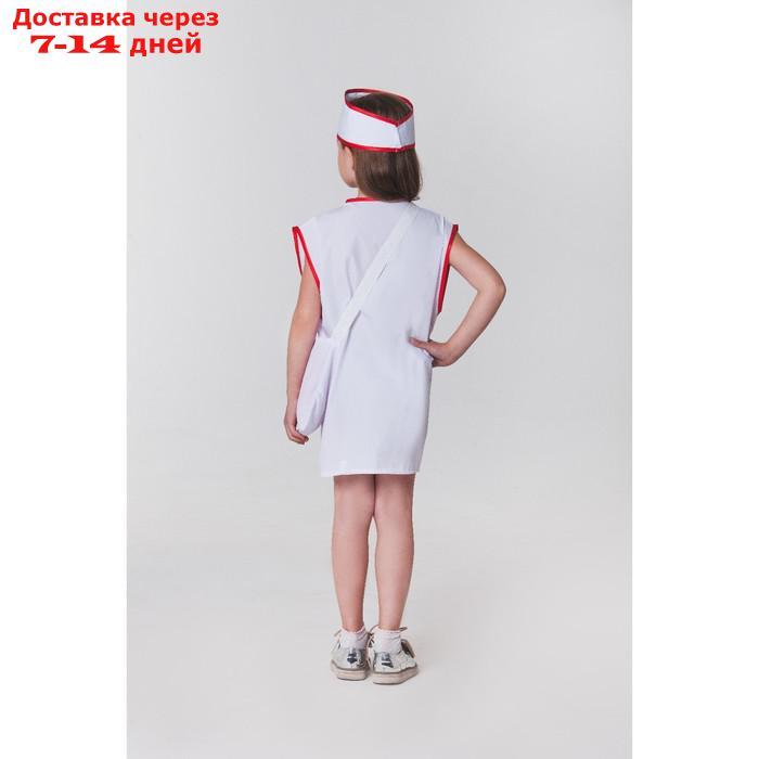 Карнавальный костюм "Медсестра", халат, сумка, повязка на голову, рост 110-122 см, 4-6 лет - фото 7 - id-p226943308
