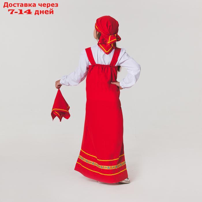 Карнавальный костюм "Матрёшка", платок, сарафан, косынка, рубашка, рост 116-122 см, 5-6 лет - фото 3 - id-p226943311