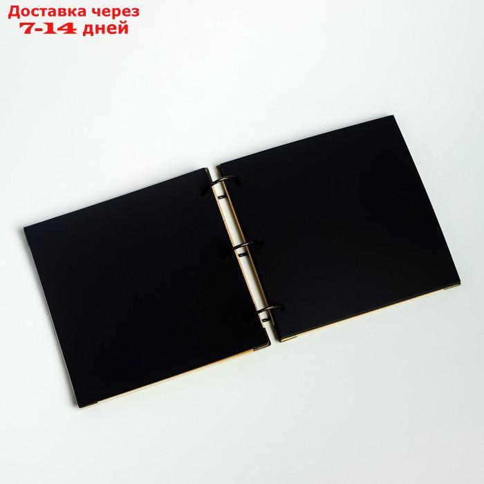 Фотоальбом на кольцах 30 листов "Одуванчик" чёрные листы 18,5х18,5 см - фото 3 - id-p227114667