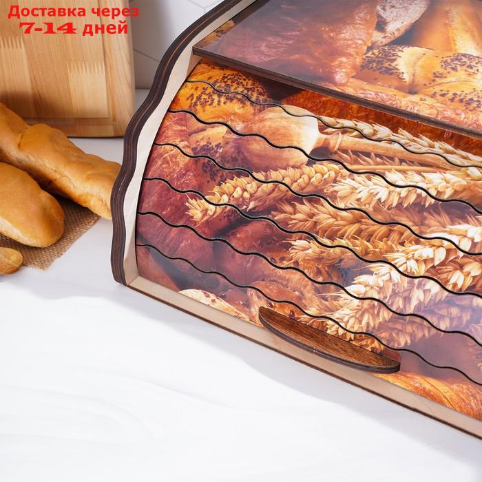Хлебница деревянная "Ржаное поле", 38,3×28×17,3 см - фото 7 - id-p227013834