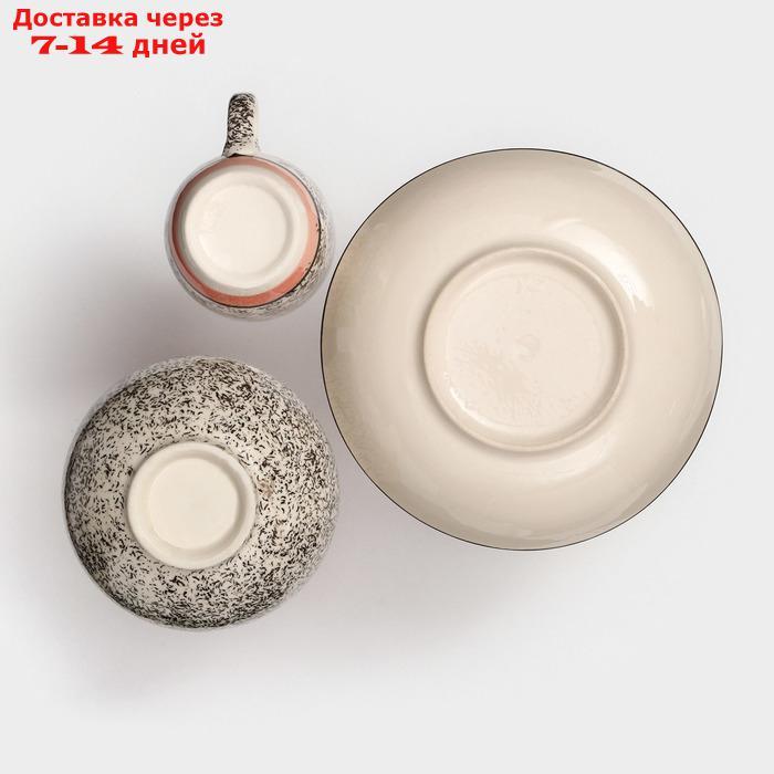 Набор посуды "Алладин", керамика, розовый, 3 предмета: салатник 700 мл, тарелка 20 см, кружка 350 мл, Иран - фото 6 - id-p227121806