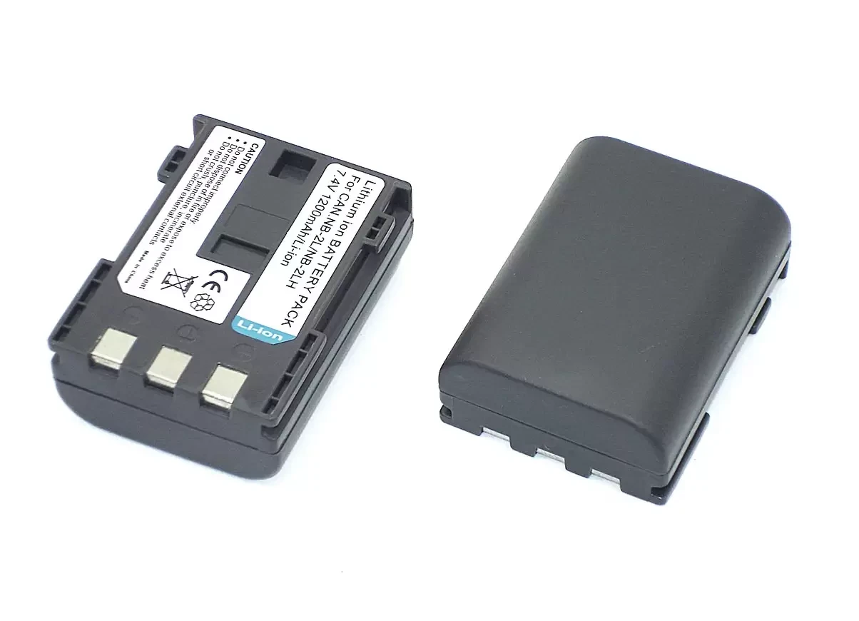 Аккумулятор (батарея) NB-2L для фото и видеокамеры Canon DC, Elura, EOS, 7.4В, 1200мАч - фото 1 - id-p227179192