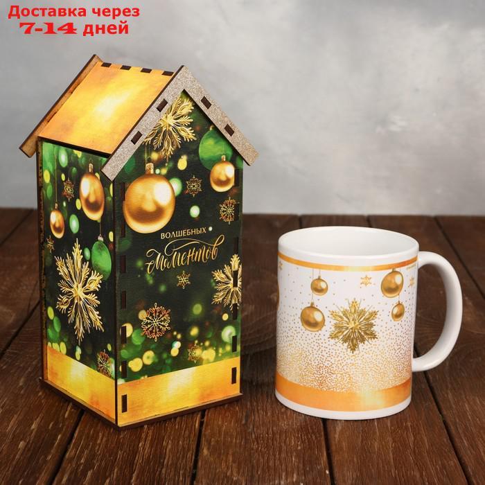 Подарочный набор "Наслаждайся и думай о чуде" , чайный домик, кружка, 20,5 х 20,5 х 10 см - фото 3 - id-p227121818