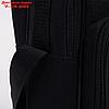 Сумка мужская, 2 отдела на молнии, 4 наружных кармана, цвет чёрный, фото 3