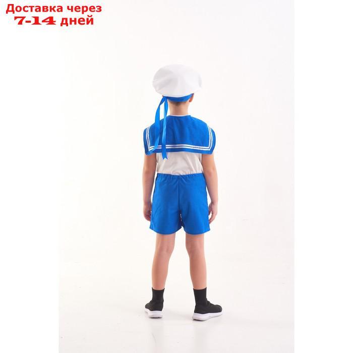 Карнавальный костюм "Юнга", бескозырка, воротник, шорты, 5-7 лет, рост 122-134 см - фото 4 - id-p226943327