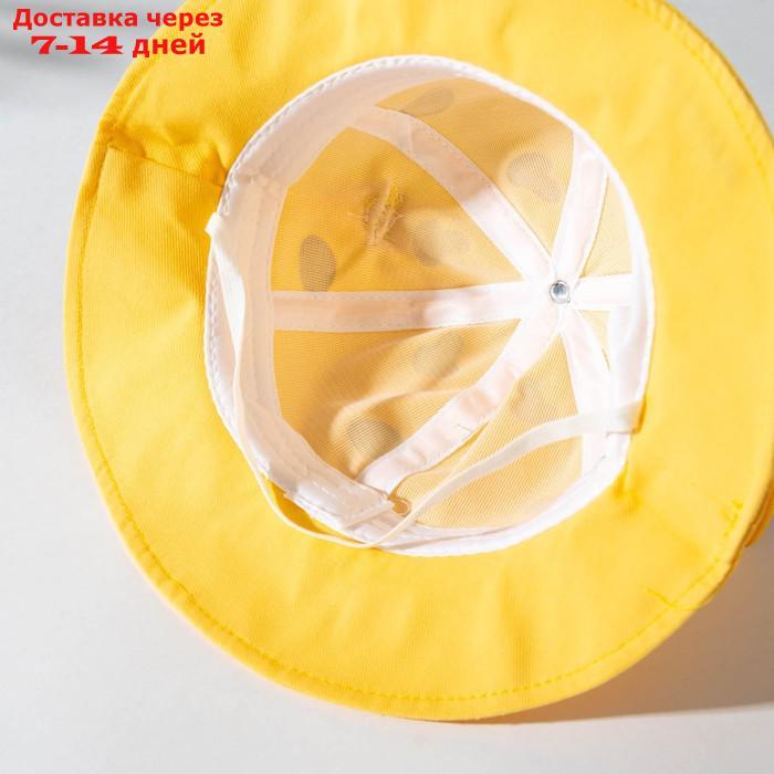 Панама для девочки "Коровка" MINAKU цвет жёлтый, р-р 50 - фото 3 - id-p227111202