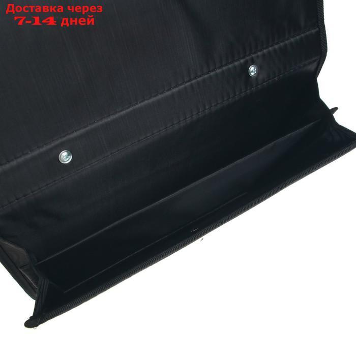 Портфель деловой ткань 350 х 260 х 100 мм,"Сестрорецк", чёрный жаккард - фото 4 - id-p227098286