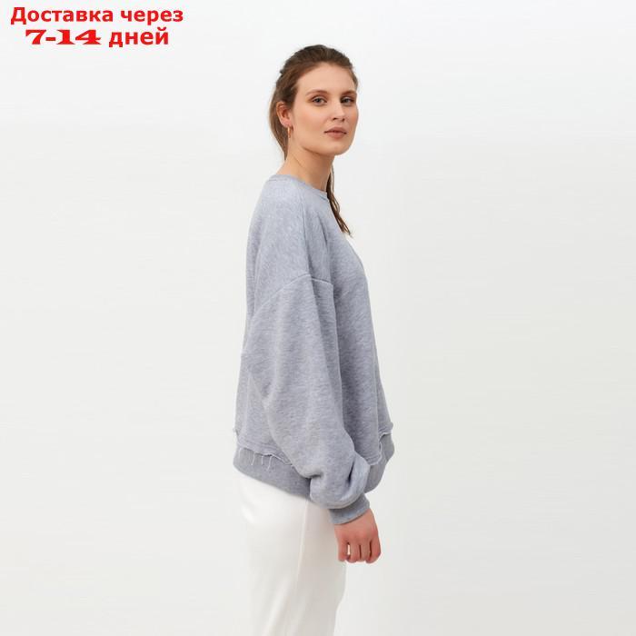 Свитшот женский MINAKU: Casual Collection цвет светло-серый меланж, размер 50-52 - фото 2 - id-p227119322