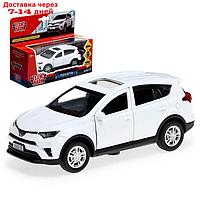 Машина металлическая TOYOTA RAV4, 12 см, открывающиеся двери, инерционная, цвет белый