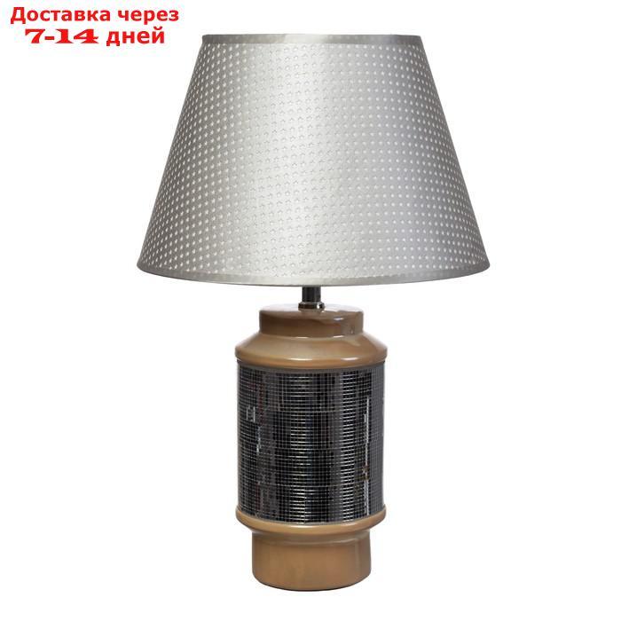 Настольная лампа "Вайли" Е27 40Вт серебро-бежевый 30х30х46 см - фото 6 - id-p227124990
