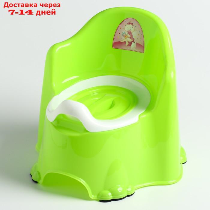 Горшок детский антискользящий "Комфорт" с крышкой, съёмная чаша, цвет салатовый - фото 1 - id-p226943335