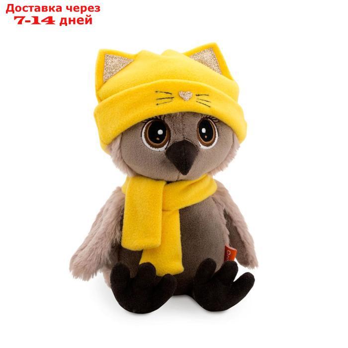 Мягкая игрушка "Сова Соня", в шапке котёнка, 20 см - фото 1 - id-p226959429