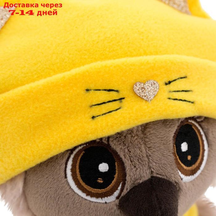 Мягкая игрушка "Сова Соня", в шапке котёнка, 20 см - фото 8 - id-p226959429