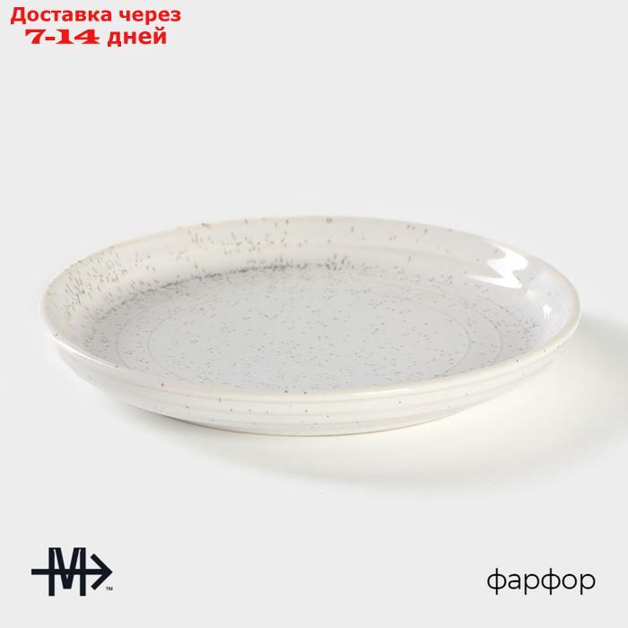 Тарелка десертная Magistro Urban,17×2,2 см, цвет белый с чёрным - фото 2 - id-p227121829
