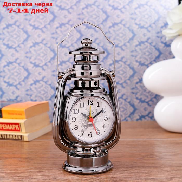 Часы настольные с будильником "Керосинка", 21х9х7.5 см