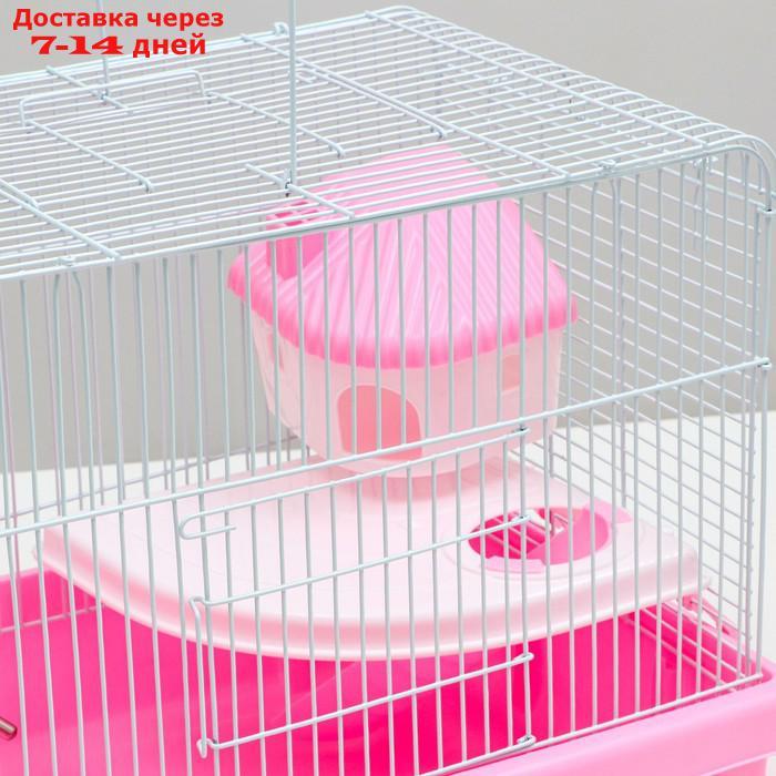 Клетка для грызунов с наполнением, 44,5 х 31 х 36,5 см, розовая - фото 4 - id-p227119340