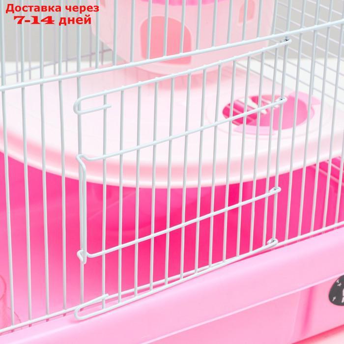 Клетка для грызунов с наполнением, 44,5 х 31 х 36,5 см, розовая - фото 8 - id-p227119340