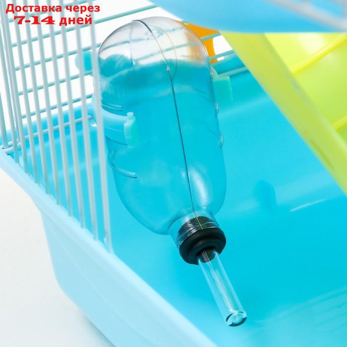Клетка для грызунов двухэтажная с наполнением 31 х 24 х 29 см, голубая - фото 6 - id-p227119342