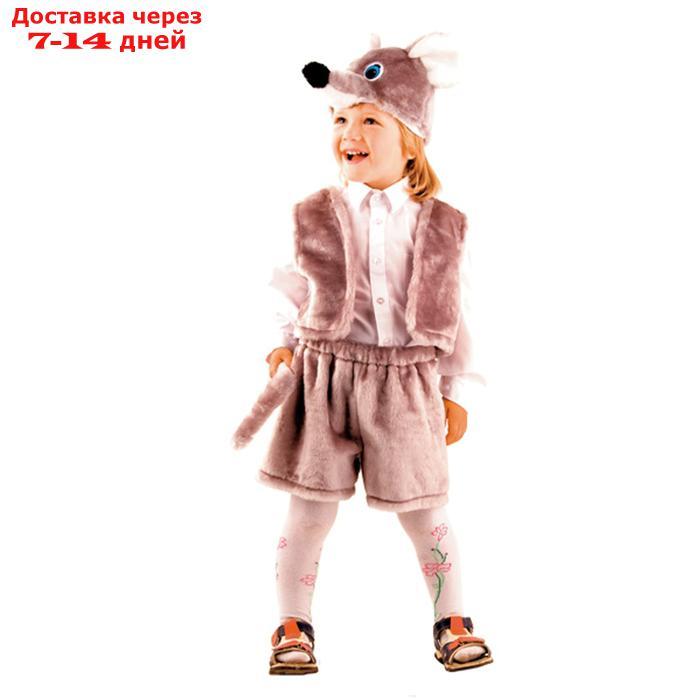 Карнавальный костюм "Мышонок серый", рост 110 см, размер 28 - фото 1 - id-p227125010