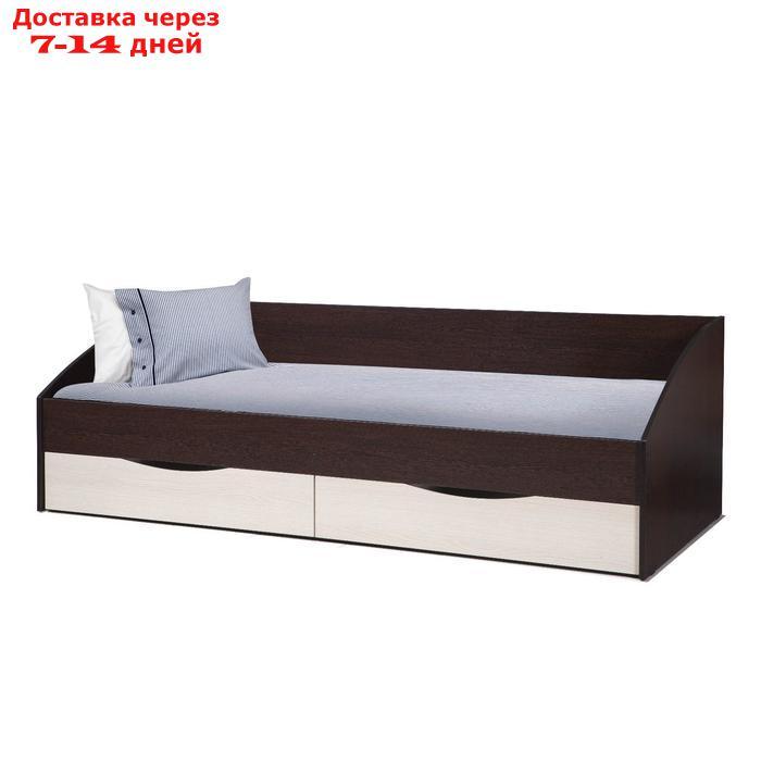 Кровать Фея-3 симметричная 800х1900 венге/дуб молочный