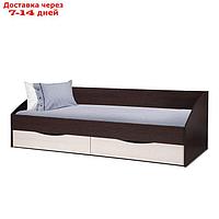 Кровать Фея-3 симметричная 800х1900 венге/дуб молочный