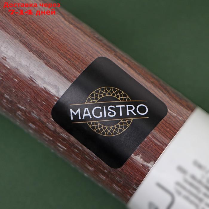 Скалка Magistro, 42×4,5 см, вращающаяся, с фигурными ручками, акация - фото 6 - id-p227121846